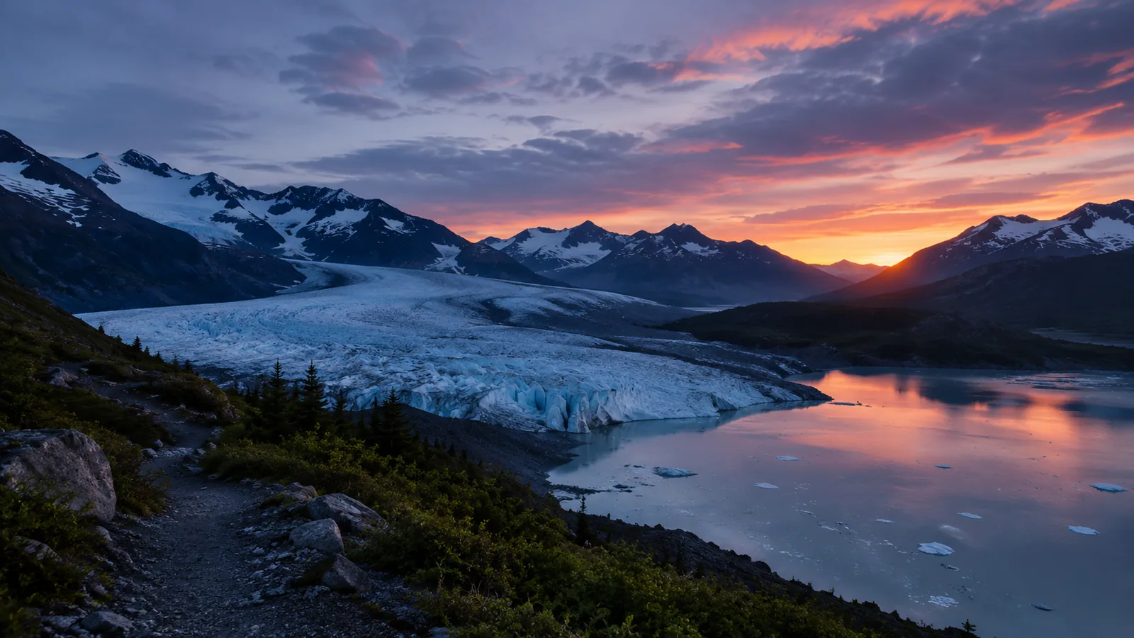 Exit-Gletscher und Harding-Icefield-Trail