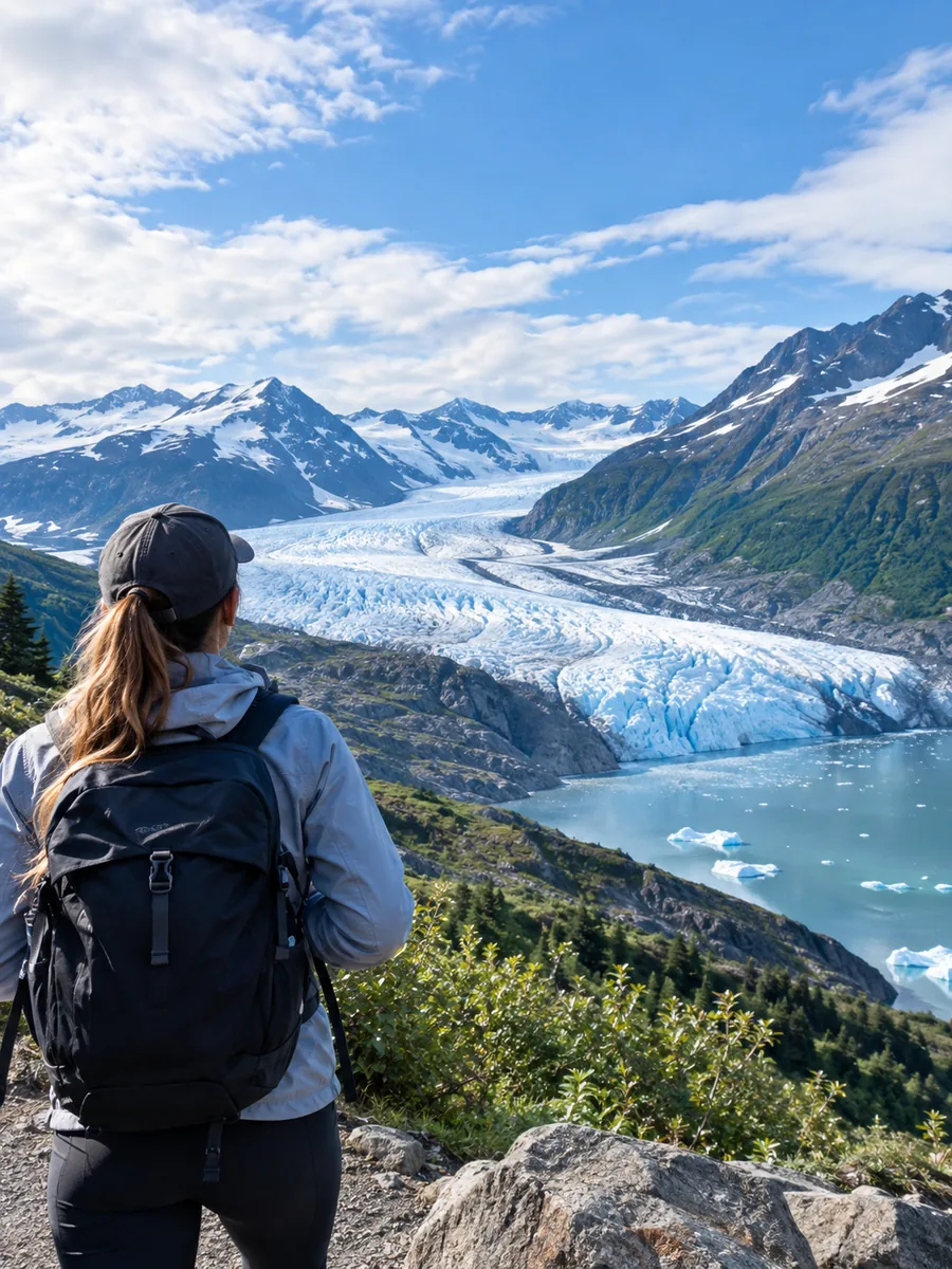 Aussicht am Exit Glacier und am Harding Icefield Trail